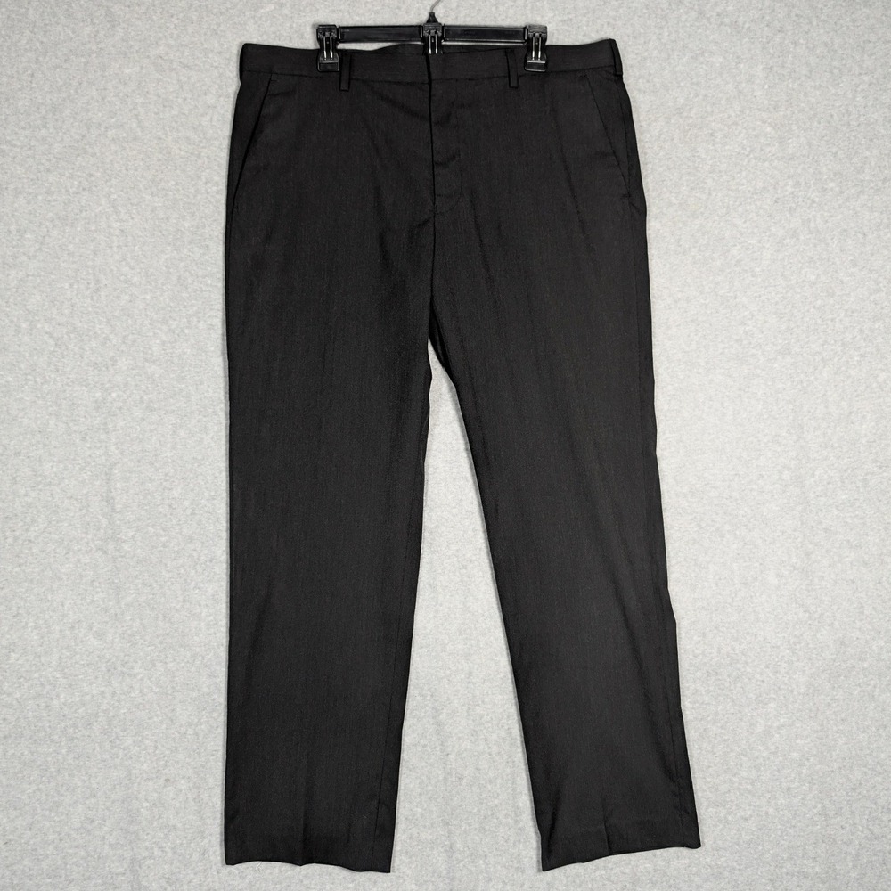 Murano Dress Pants Mens 38x32 Black Modern Comfort Trousers Classic